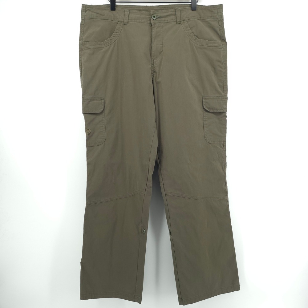 Boy Scouts of America Ladies Uniform Pants 16W Olive Green Cargo Hiking Trousers